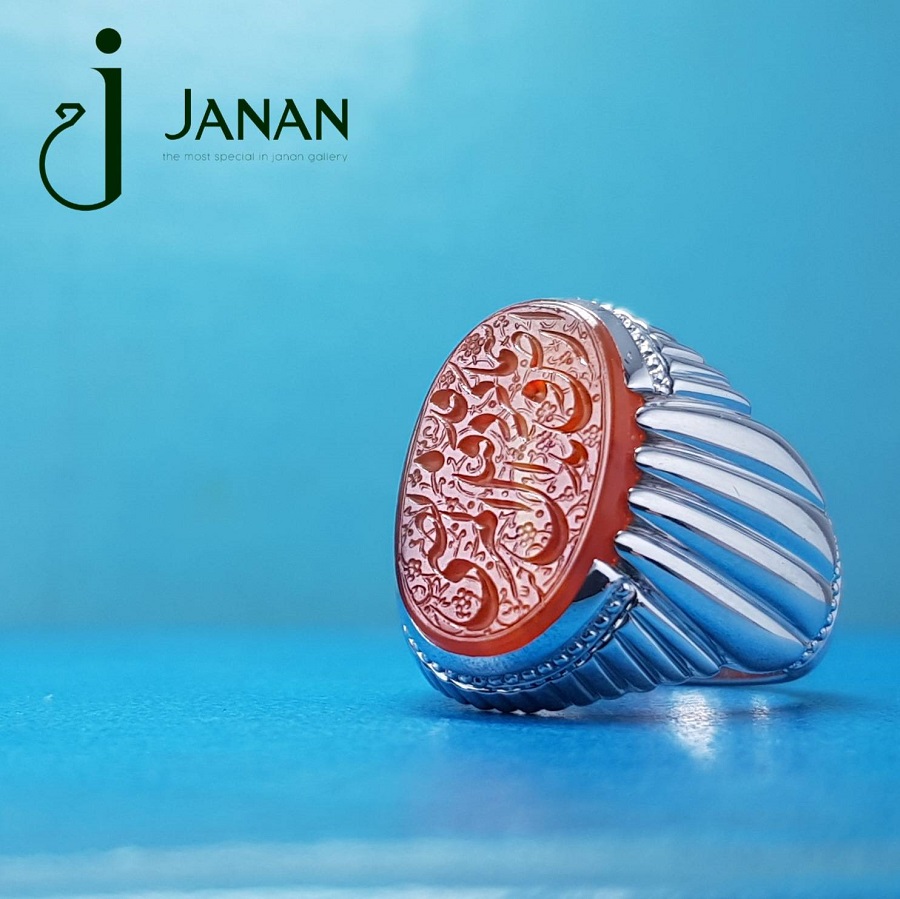 انگشتر عقیق خط حر