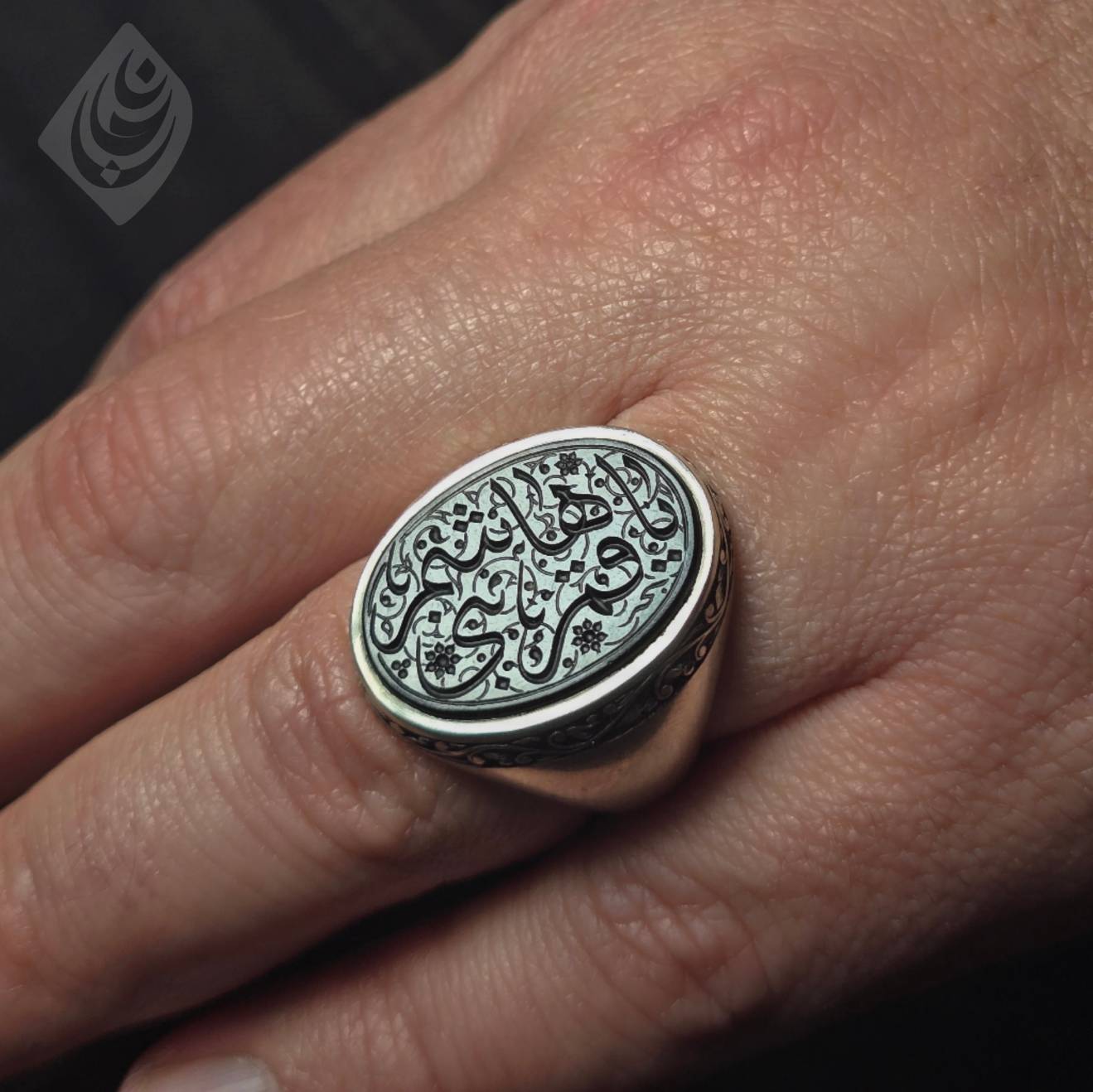 انگشتر عقیق مشکی