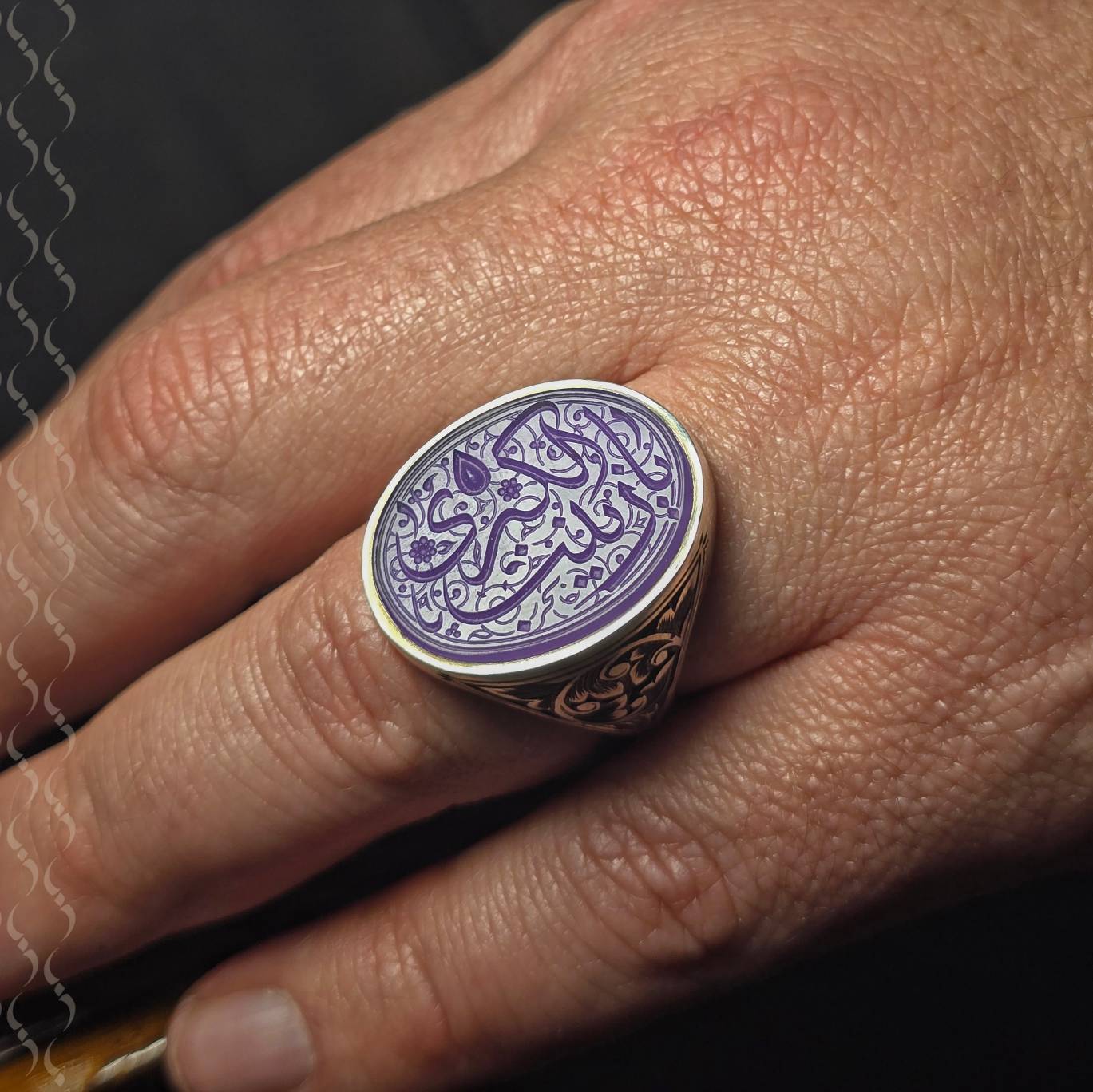 انگشتر عقیق سوسنی مردانه